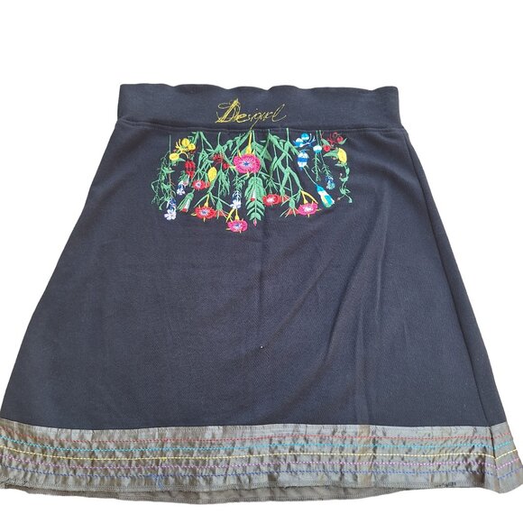 Desigual Embroidered Spring Flower Garden Skirt Size S - Picture 3 of 7